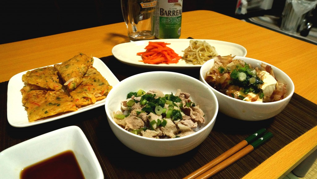 韓国風の夕食